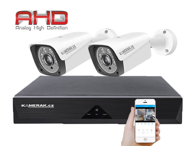 2 kamerov AHD set HE2-60E 5Mpx 1920p, H.265, CZ menu - 3890 K