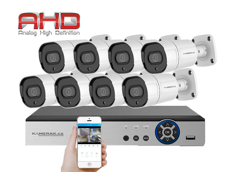 8 kamerov systm AHD HE8-63A 2Mpx