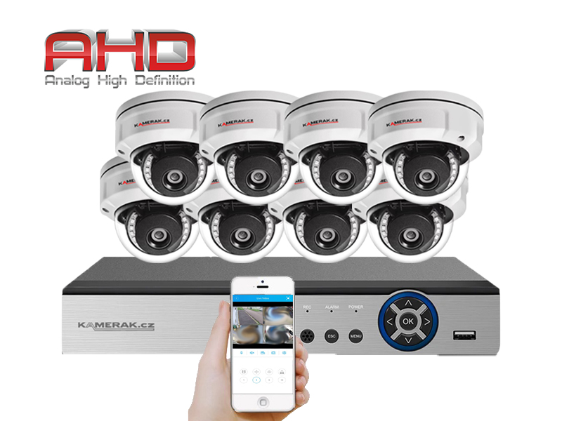 8 kamerov systm AHD HE8-66A 2MP