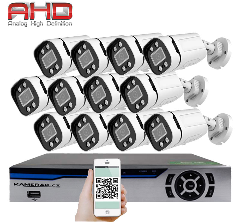 12 kamerov AHD set AHD HE12-59E 5Mpx