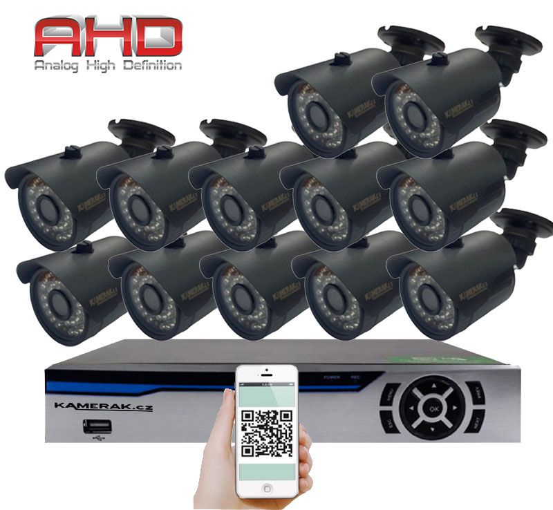 12 kamerov systm AHD WN12-58E 5Mpx