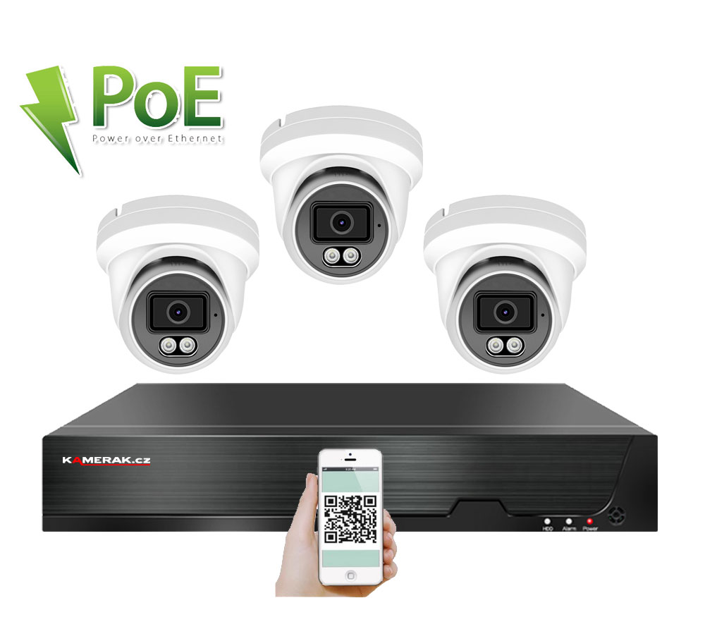 3 kamerov systm PoE IP XM-309B 4MPx