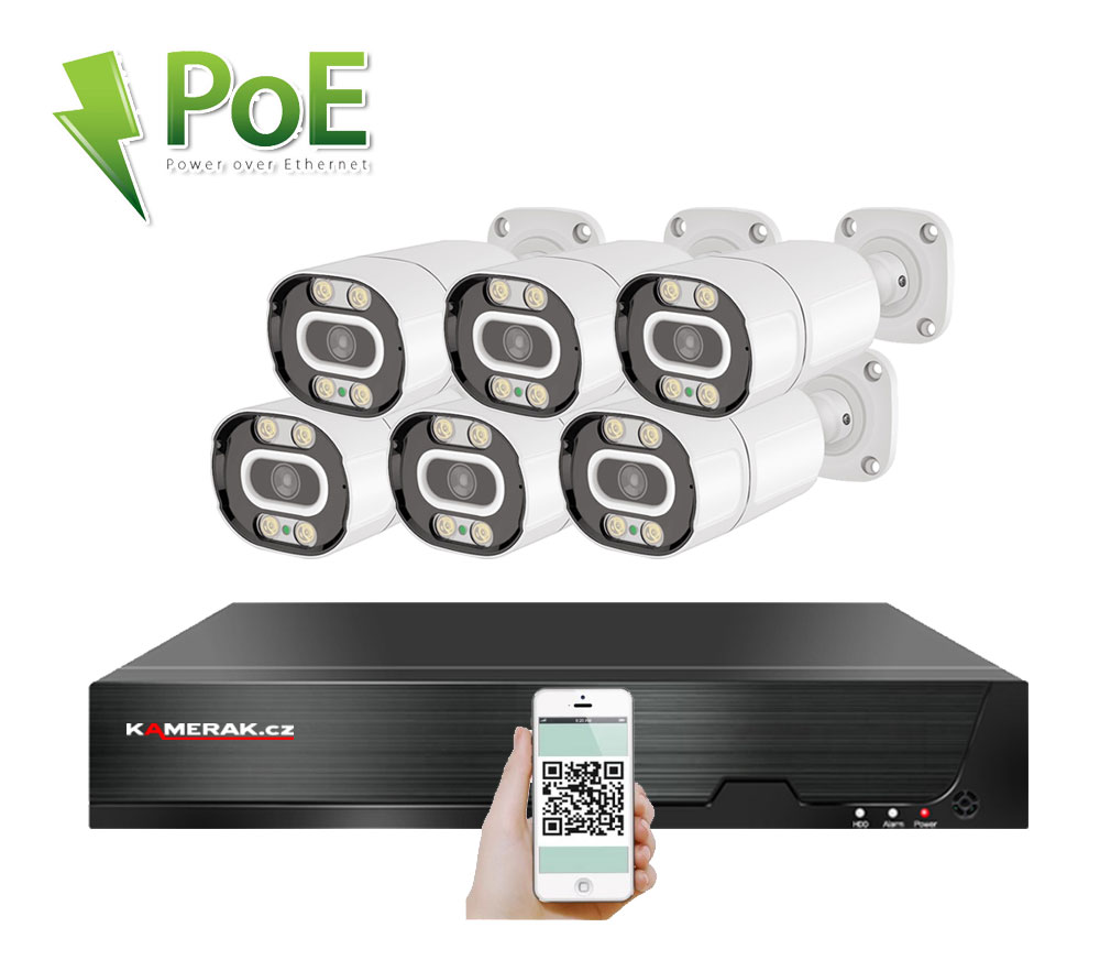 6 kamerov systm PoE IP XM-608D 8MPx