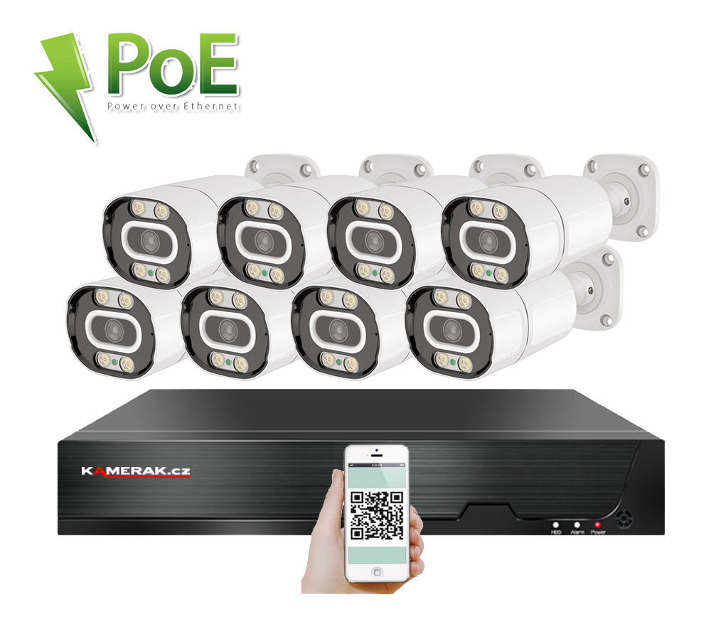 8 kamerov systm PoE IP XM-808D 8MPx