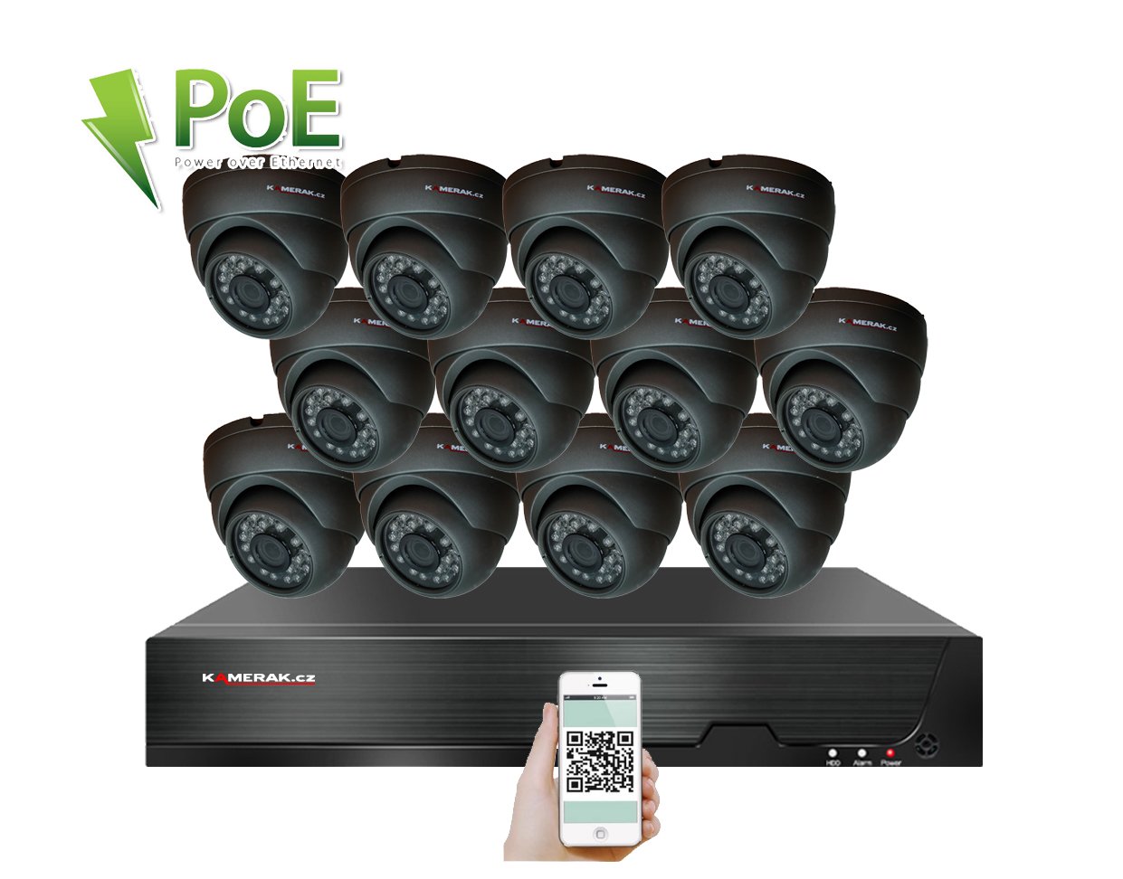 12 kamerov systm PoE IP XM-1211D 8MPx