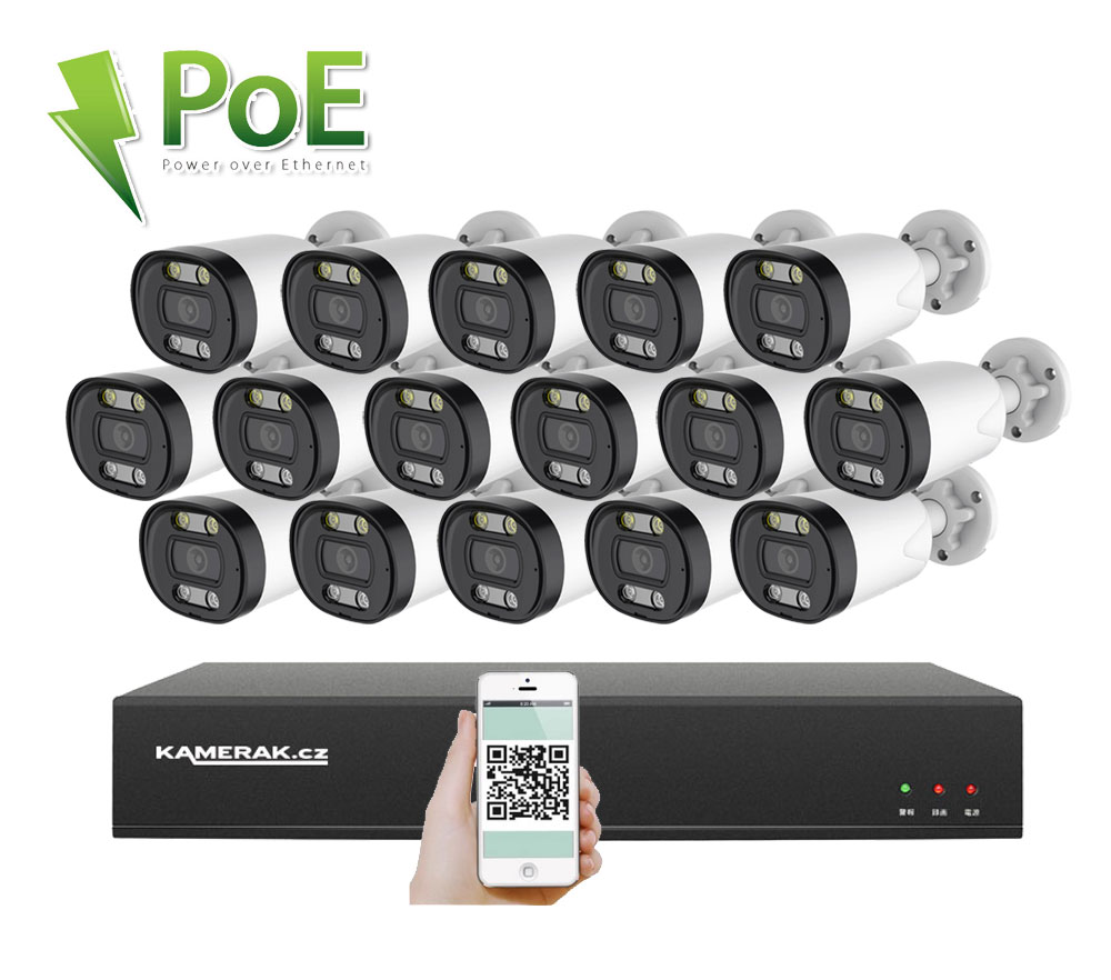 16 kamerov systm PoE IP XM-1613D 8MPx 4K