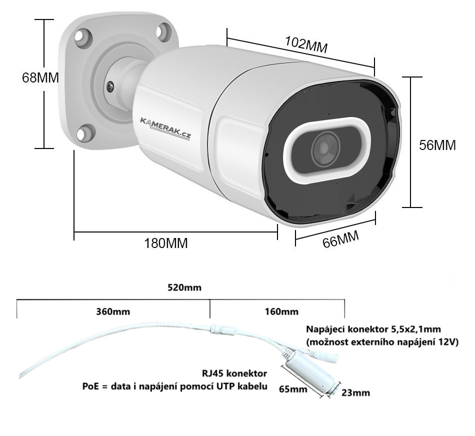 IP kamera  nab�dne z�znam v 4MPx rozli�en�