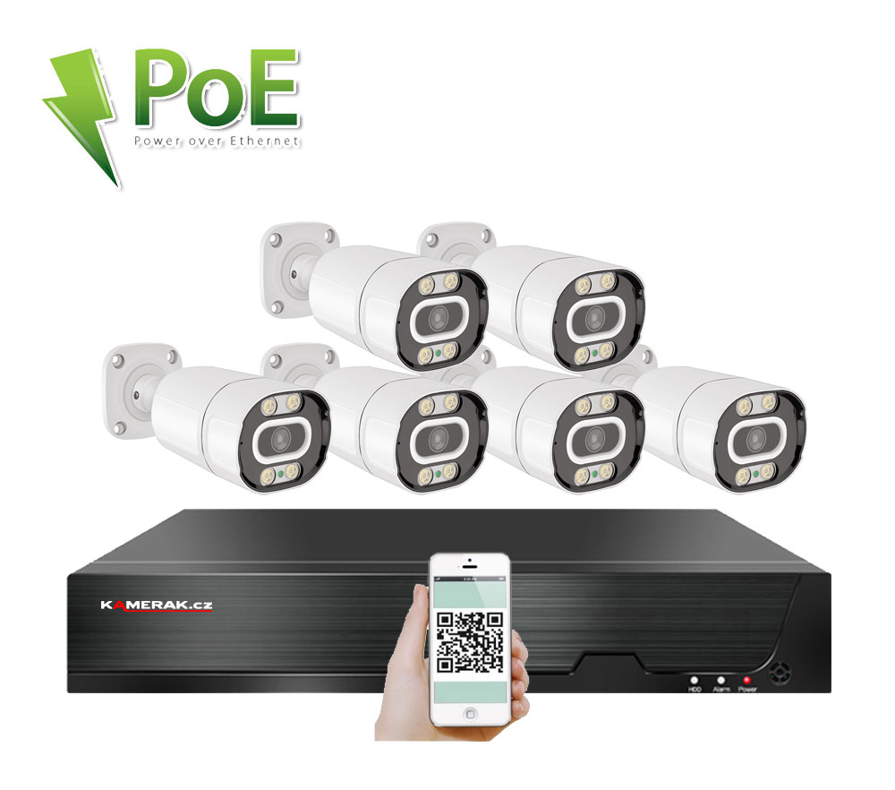 6 kamerov systm PoE IP XM-603C 5MPx