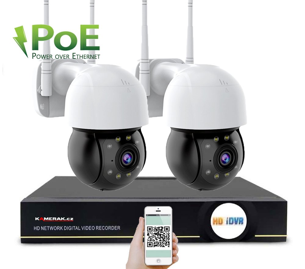 2 kamerov  systm PoE IP XM-PTZ-242 3Mpx