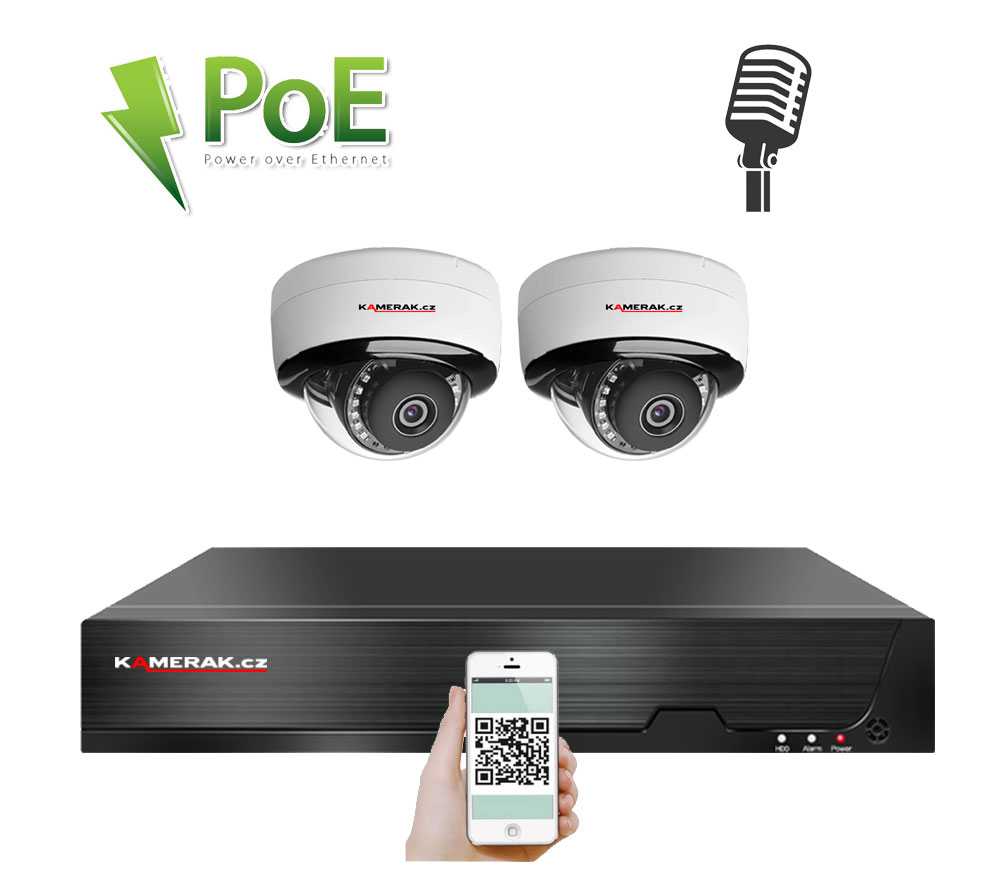 2 kamerov systm PoE IP M-205D 8MPx 4K