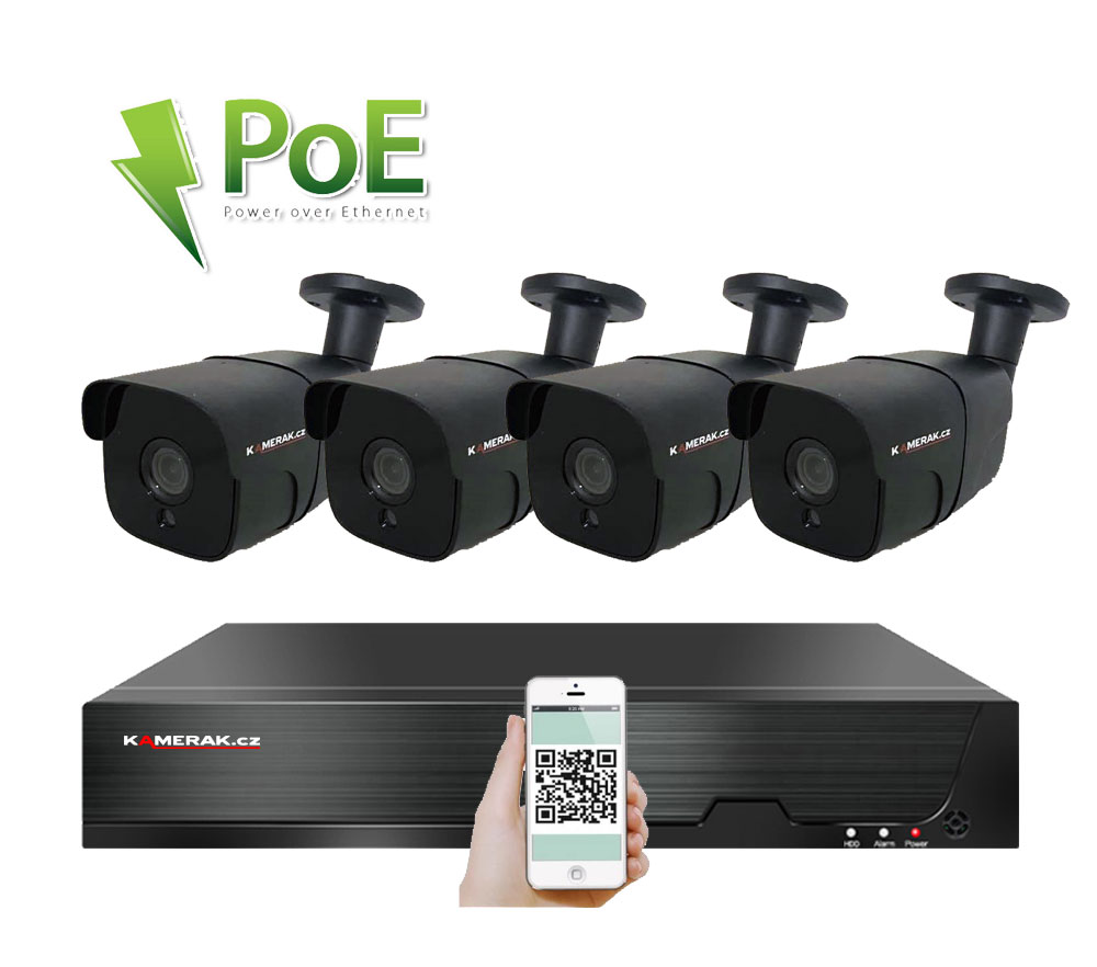 4 kamerov systm PoE IP XM-407B 4MPx