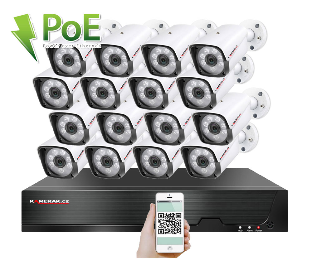 16 kamerov systm PoE IP XM-1601D 8MPx 4K