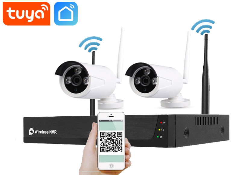 Bezdrtov 2 kamerov set WiFi TUYA WTU2-132A, 2MPx, CZ menu