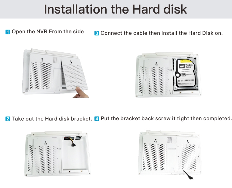 WiFi NVR 8CH rekorder IPPro/Eseecloud pro 8 kamer LCD