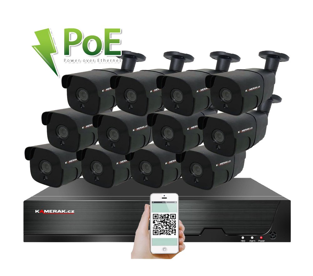 12 kamerov systm PoE IP XM-1207B 4MPx