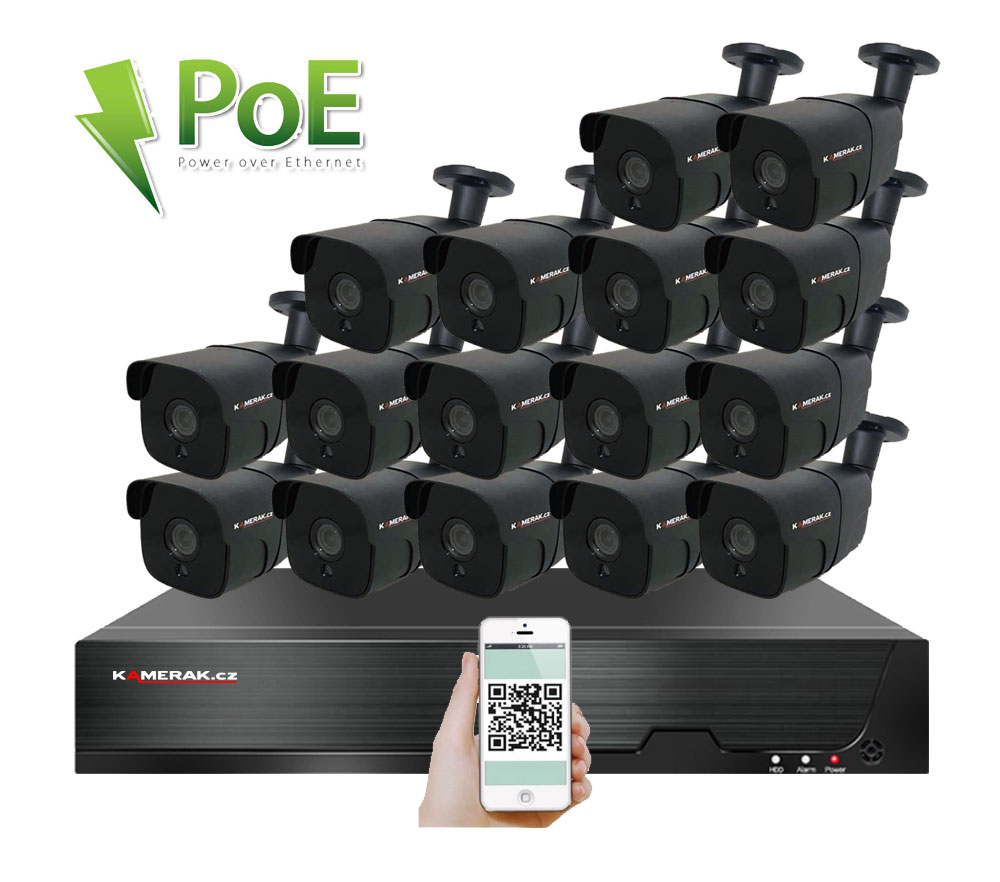 16 kamerov systm PoE IP XM-1607B 4MPx
