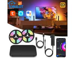 Sada okolnho osvtlen Tuya Wifi Smart TV 4K HDMI Sync LED podsvcen obrazovky PC osvtlovac ps s podporou Alexa Google Assistant - 4290 K