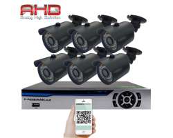 6 kamerov AHD set HE6-58E 5Mpx 1920p, H.265, CZ menu - 8690 K