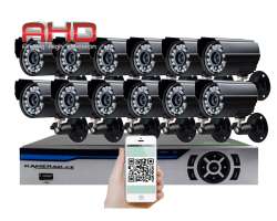 12 kamerov AHD set HE12-52A 2Mpx 1080p, H.265, CZ menu - 12890 K