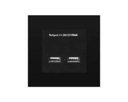 VOLNA SRAN Zsuvka 2xUSB 5V/2,1A v rmeku, plast ern - 175 K