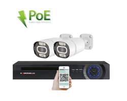 PoE IP 2 kamerov set XM-203A 4MPx, CZ menu - 5390 K