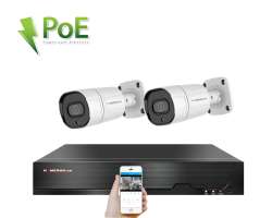 PoE IP 2 kamerov� set  XM-208B 4MPx, CZ menu - 4690 K�