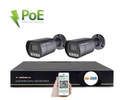 PoE IP 2 kamerový set XM-210B 4MPx, mikrofon, CZ menu - 5490 Kč