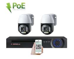 PoE IP 2 kamerov set XM-PTZ-221B 5xZOOM 4Mpx, CZ menu - 7890 K