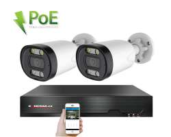 4K PoE IP 2 kamerov� set XM-213D 8MPx, CZ menu - 6490 K�