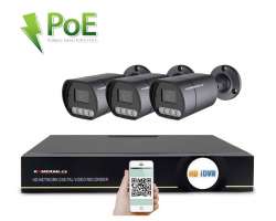 PoE IP 3 kamerov set XM-310B 4MPx, mikrofon, CZ menu - 7390 K