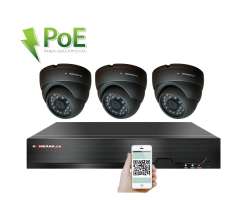 PoE IP 3 kamerov� set  XM-311B 4MPx, CZ menu - 6490 K�