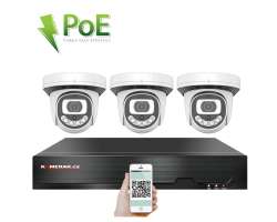 PoE IP 3 kamerov set XM-312B 4MPx, CZ menu - 7190 K