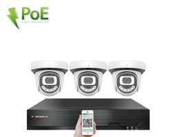 4K PoE IP 3 kamerov set XM-312D 8MPx, CZ menu - 7590 K