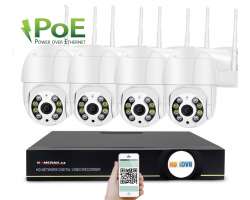 PoE IP 4 kamerov set XM-PTZ-238A Ai 2Mpx, CZ menu - 8990 K
