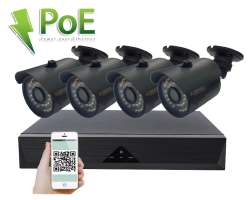 PoE IP 4 kamerov set XM-408A 3MPx, CZ menu - 6990 K