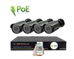 PoE IP 4 kamerov set  XM-409A 3MPx, CZ menu - 7490 K
