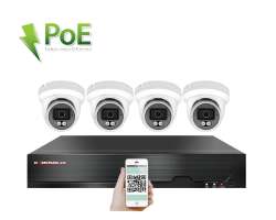 PoE IP 4 kamerov set XM-409B 4MPx, CZ menu - 7690 K