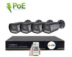 PoE IP 4 kamerov set XM-410B 4MPx, mikrofon, CZ menu - 8190 K