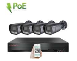 PoE IP 4 kamerov set XM-410B 4MPx, mikrofon, CZ menu - 8090 K