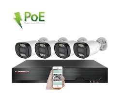 PoE IP 4 kamerov set XM-413B 4MPx, CZ menu - 8090 K