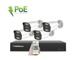 PoE IP 4 kamerov set XM-414B 4MPx, CZ menu - 8090 K