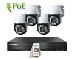 PoE IP 4 kamerov set XM-PTZ-421B 5xZOOM 4Mpx, CZ menu - 12090 K