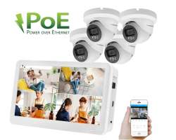 PoE IP 4 kamerov� set XM-459B 4MPx s LCD 12", CZ menu - 9590 K�