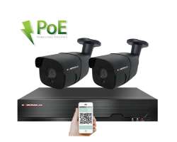4K PoE IP 2 kamerov set XM-207D 8MPx, mikrofon, IR psvit CZ menu - 6390 K