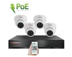4K PoE IP 4 kamerov set XM-402D 8MPx, CZ menu - 10190 K