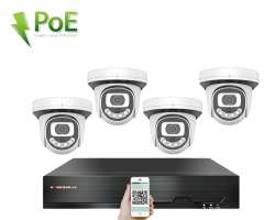 4K PoE IP 4 kamerov set XM-412D 8MPx, CZ menu - 9290 K