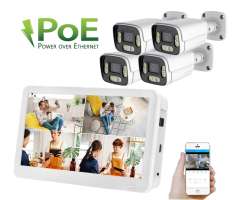 PoE IP 4 kamerov set XM-456D 8MPx s LDC 12", CZ menu - 13890 K