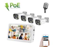 PoE IP 4 kamerov� set XM-456D 8MPx s LDC 12", CZ menu - 12290 K�