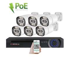 PoE IP 6 kamerov set XM-603A 4MPx s blm LED psvitem, CZ menu - 11290 K
