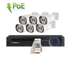 PoE IP 6 kamerov set XM-603B 4MPx, mikrofon, CZ menu - 11290 K